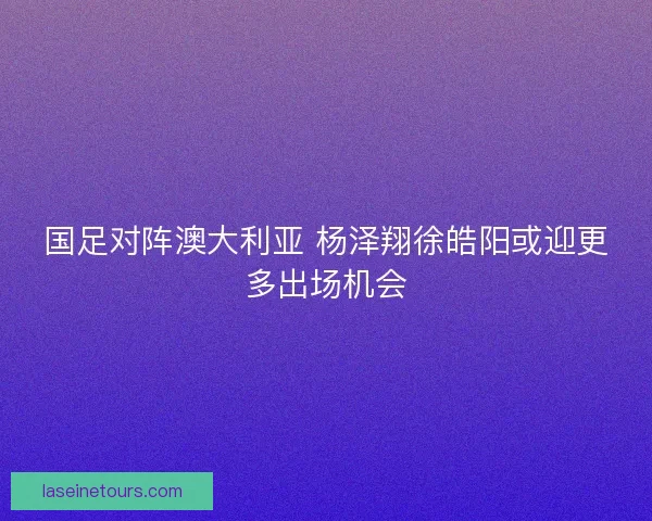 国足对阵澳大利亚 杨泽翔徐皓阳或迎更多出场机会
